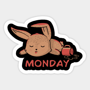 Monday Rabbit Sticker